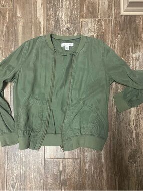 Kenneth Cole Reaction Olive Green Bomber Jacket